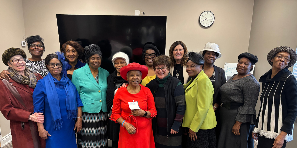 A group of women smiling